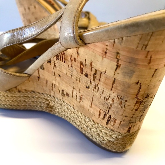 PRADA Leather Wedge Sandal Heels - Picture 5 of 9